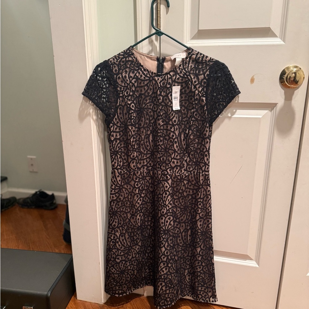 LOFT Black Lace Dress